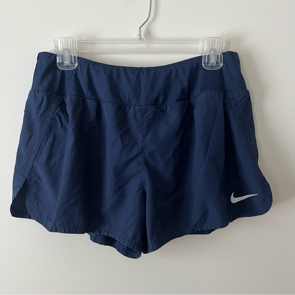 NIKE Dri-Fit Running Shorts Large Navy Blue Gym Workout